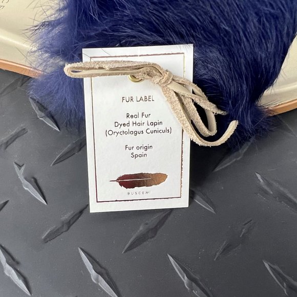 Buscemi Slide Fur Clot Purple Leather Slippers US 8 EU 38 - Picture 4 of 5